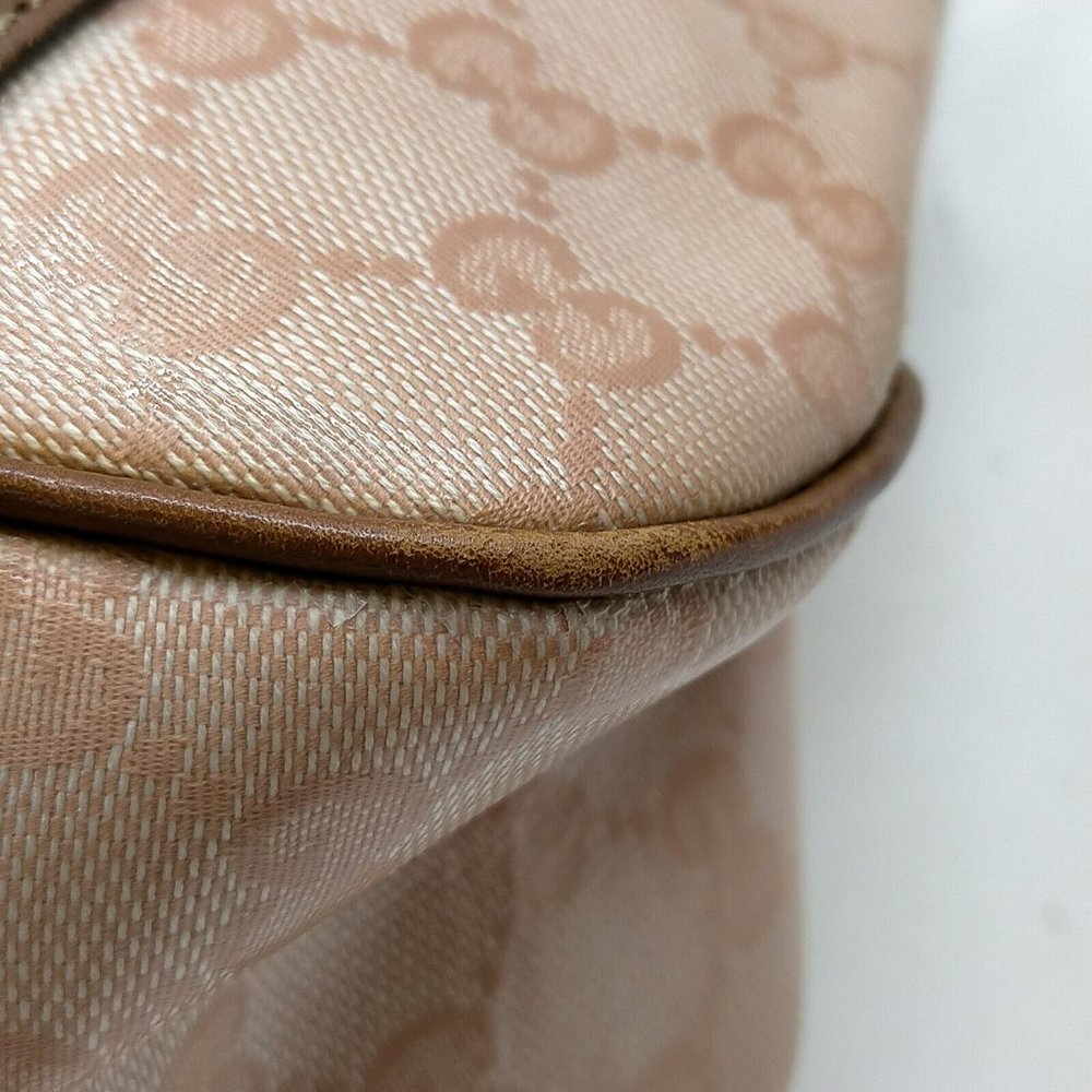GUC Large  Pink Gucci GG Monogram Crystal Hysteria Hand Bag  Coated Canvas - Picture 5 of 12